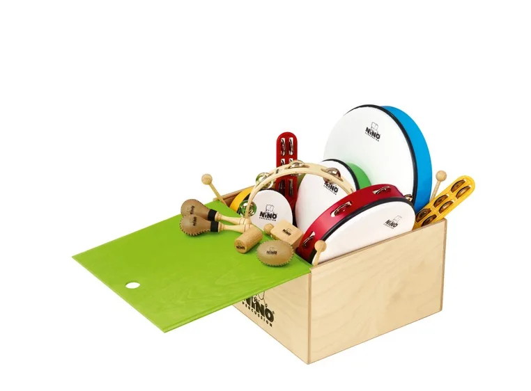 Nino Percussion NINOSET012-WB Perk.sett (12 stk.) Ink. Trekasse 